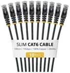Startech patch cable - 1 m - black - Schwarz