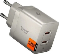 Spigen ACH10451, Spigen Essential 47W Wall Charger | 2x USB-C | Natural Titanium