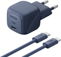 Belkin WCA008kq2MBL-B6, Belkin BoostCharge 30W USB PD Wall Charger w/ PPS (Incl. 2m