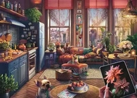 Ravensburger 120010258, Ravensburger Jigsaw Puzzle Cozy Boho Studio 500pcs.