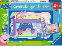 Ravensburger 12004336, Ravensburger Peppa Pig - Gute Nacht, Peppa! 2x24p