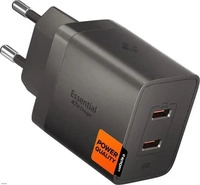 Spigen ACH10450, Spigen Essential 47W Wall Charger | 2x USB-C | Gunmetal