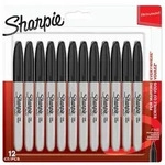 Permanent Marker | Marker Stifte mit feiner Spitze | schwarz | 12 St&uuml;ck Market...