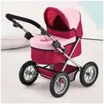 Doll's Pram Trendy - Red/Pink