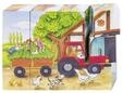 Goki 57839, Goki Wooden Block Puzzle Seasons on the Farm 12 pcs. Block