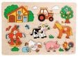 Wooden Stud Puzzle Farm Retro 9pcs. Holz