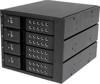 StarTech.com HSB4SATSASBA, StarTech.com 4 Bay Aluminum Trayless Hot Swap Mobile Rack
