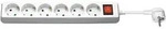 Strom Sockel x6 - Wei&szlig; - Switch - 1.5m