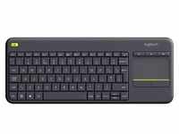 K400 Plus Ergonomic Wireless Touch - Tastaturen - Nordisch - Schwarz