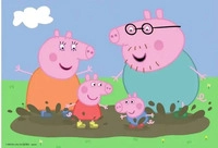 Ravensburger 10109082, Ravensburger Peppa Pig Happy Family Life 2x24p