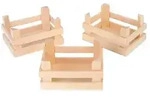 - Wooden Crates Small 10x8x5.5cm set of 3