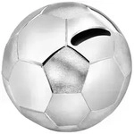 Savings Box Footbal Silver