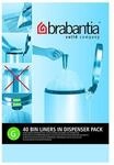 Size G - trash can liner - high-density polyethylene (HDPE) - white - pack of 40