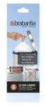 Size B - trash can liner - 5 L - high-density polyethylene (HDPE) - white - pack of