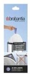 Size D - trash can liner - high-density polyethylene (HDPE) - white - pack of 20