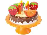 Small Foot 10167, Small Foot - Wooden Cut and Play Food Birthday Cak