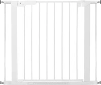 BabyDan 500870, BabyDan Premier Safety Gate with 2 Extensions White 86-93.3 cm