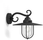 Pasture wall lantern black 1x60W 230V