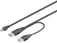 Pro USB 2.0 Dual Strom A/Mini-B - 0.60m