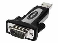 USB 2.0 adapter USB-A/M to DB9 (RS232)/M black/grey