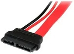 6in Slimline SATA to SATA Adapter with Power - Slim SATA (F) to SATA (M) - Slimline