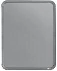 magnetisches Whiteboard, schmaler silberner Rahmen 28 x 36 cm Silber