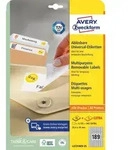 Removable labels white