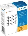 HERMA 4800, HERMA Nummernetiketten 0-999, dreifach, wei&szlig;/schwarz, selbstklebend 10 x