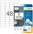 HERMA 4346, HERMA Abl&ouml;sbare Etiketten A4, 45,7 x 21,2 mm, wei&szlig;