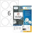 HERMA 4478, HERMA Abl&ouml;sbare Etiketten A4, &Oslash; 85 mm, rund, wei&szlig;
