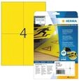 HERMA 8032, HERMA Wetterfeste Folien-Etiketten, gelb, A4, 105 x 148 mm, extrem stark