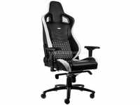 noblechairs EPIC Real Leather - Black / White Gaming Stuhl - Schwarz / Weiß -...