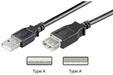 Pro USB 2.0 Extension A/A - Schwarz - 0.3m