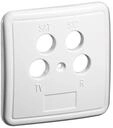 Pro 4 holes cover plate for antenna wall sockets white
