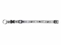 Silver Reflect collar M-L: 35-55 cm/20 mm black/silver grey