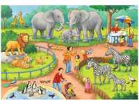 Ravensburger 78134, Ravensburger Puzzle A Day at the Zoo 2x24st. Boden