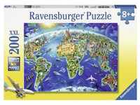 Ravensburger 10112722, Ravensburger World Landmarks Map 200p
