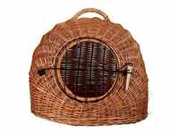 Wicker cave with bars ø 50 cm brown