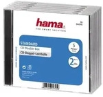 Standard CD Double Jewel Case pack of 5 transparent/black