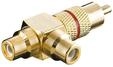 Pro Audio adapter RCA T-plug - Red
