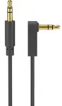 AUX audio connector cable 3.5 mm stereo 3-pin slim CU angled 0.5m