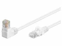 CAT 5e patchcable 1x 90°angled U/UTP white 15 m