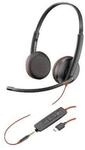 Poly Blackwire 3225 Stereo USB-C Headset +3.5mm Plug +USB-C/A Adapter (Bulk)