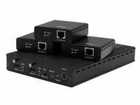 3-Port HDBaseT Extender Kit w/ Receivers - HDMI over CAT5 - 4K - video/audio extender