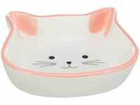 Trixie Ceramic Bowl cat face 0.25 l/12 cm assorted colours