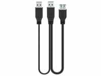 USB 3.0 dual power SuperSpeed cable Black