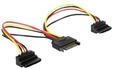 DeLOCK 60128, DeLOCK power splitter - SATA power to SATA power - 15 cm