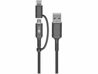 Pro Charging and synchronisation combination cable (with USB A to Micro-USB & USB-C)