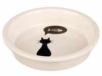 Ceramic Bowl cat 0.25 l/ø 13 cm white