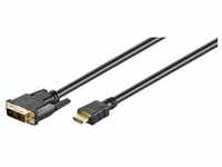 HDMI - DVI-D - Display Kabel - 2m - Schwarz